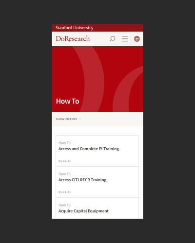 mobile how to page